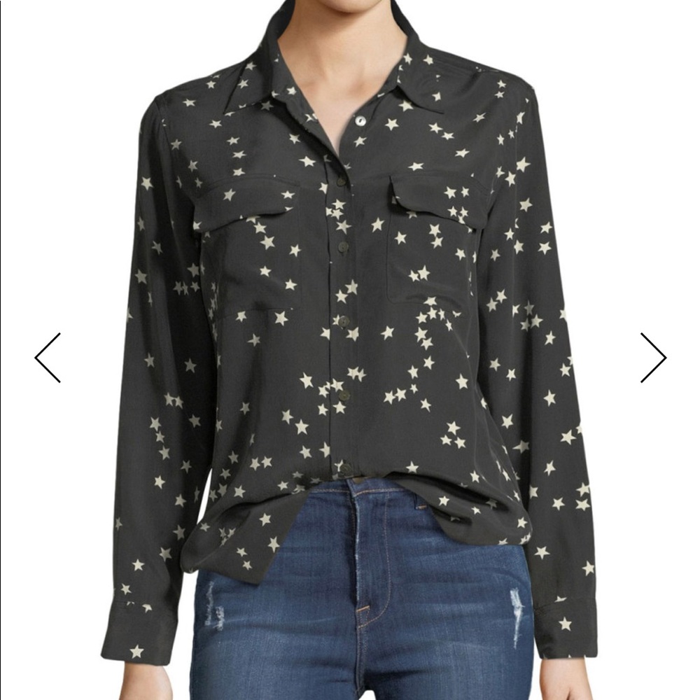 NWOT Equipment signature Star printed shirt size M
